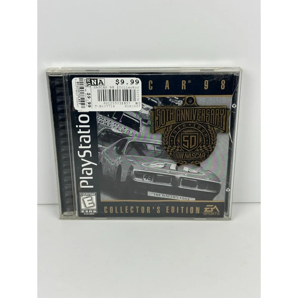 NASCAR 98 Collector's Edition Playstation 1 PS1 w/ 50th Anniversary Medal Rare